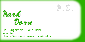 mark dorn business card